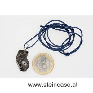 Edel-Schungit Anhänger mit Silber-Öse